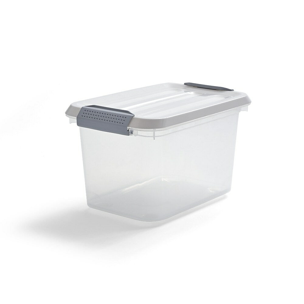 TRU RED 5.9 L Plastic Storage Tote with Locking Lid