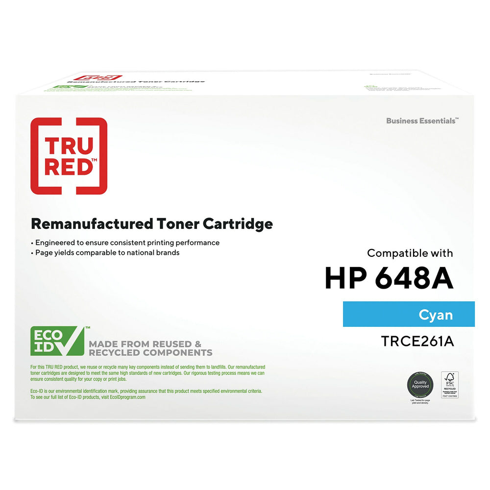 TRU RED CE261A HP 648A Remanufactured Toner Cartridge - Standard Yield - Cyan
