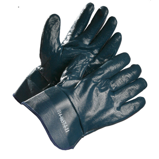 Gants de travail Forcefield Winter isolés en nitrile avec manchette de sécurité – Taille unique – Bleu marine – Lot de 2