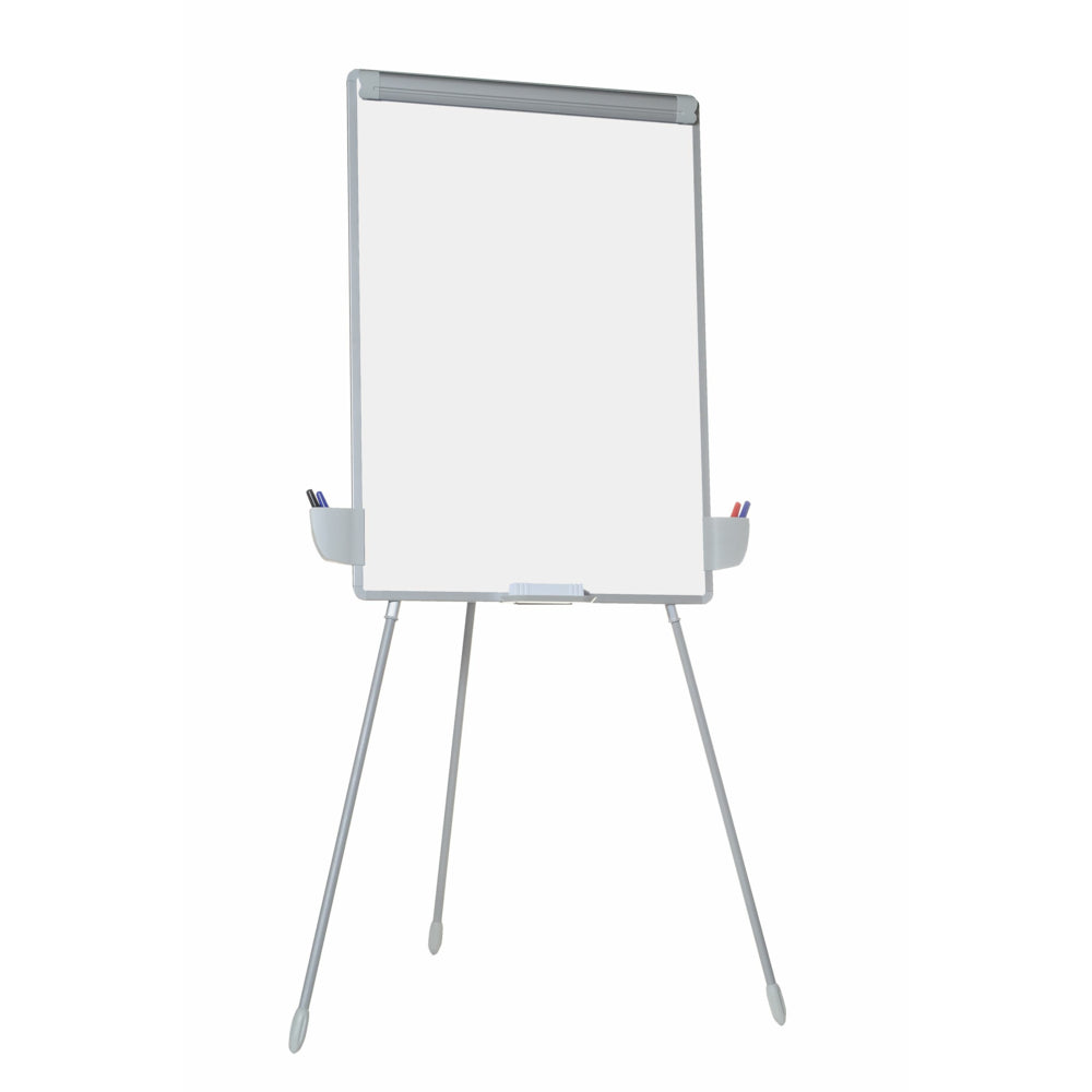 Chevalet de présentation pliable et effaçable à sec Staples avec porte-stylos - 76,2 x 107,7 cm - Cadre en aluminium