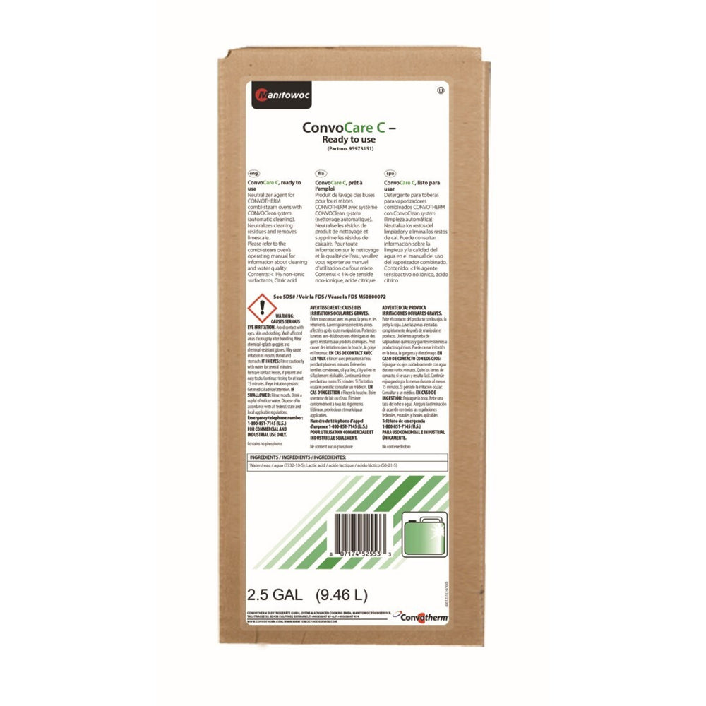 Convotherm ConvoCare Cooking Chamber Neutralize/Rinse for Automatic Cleaning System