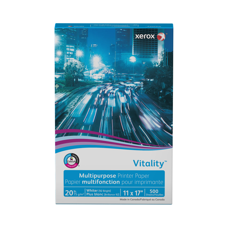Papier d'imprimante multifonction Xerox Vitality - 20 lb - 11" x 17" - 500 feuilles