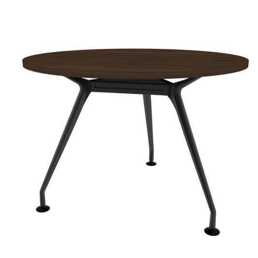 Heartwood HDL Innovations Upscale 5 person Round Meeting Table - Evening Zen Black