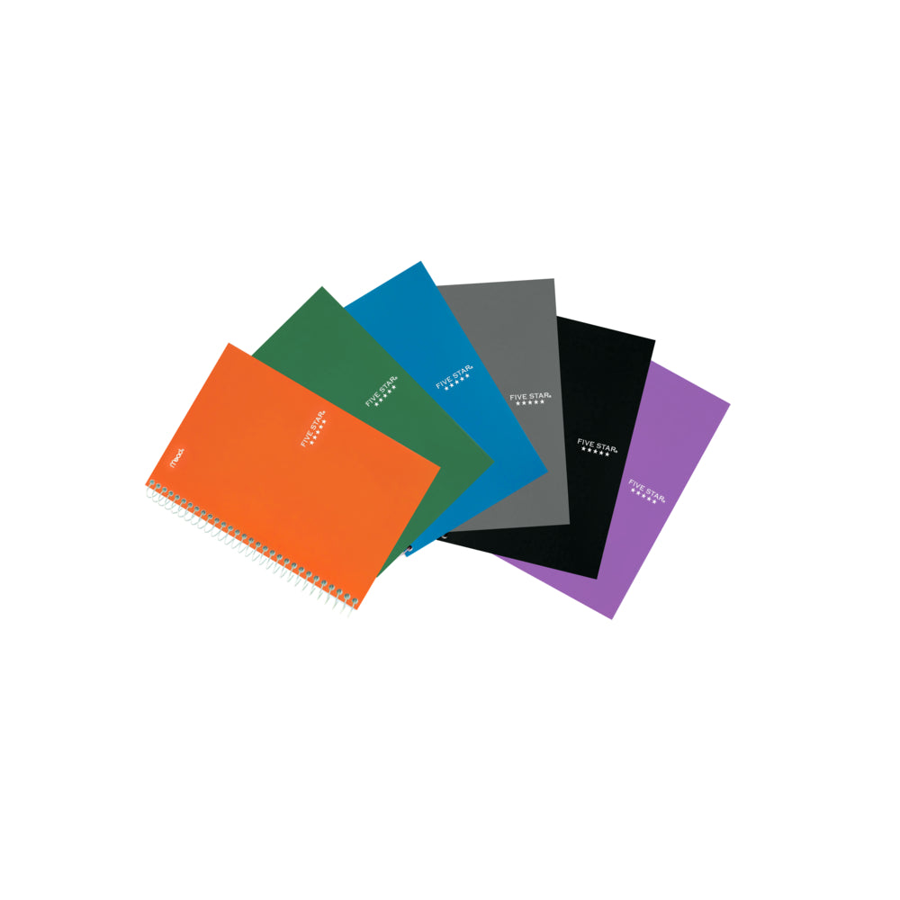 Carnet de notes Five Star Premium à deux sujets - 9-1/2" x 6" - Assortiment - 160 pages