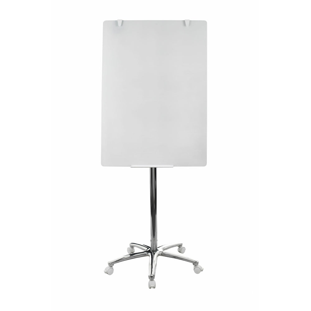 Chevalet de présentation blanc effaçable à sec MasterVision Mobile Glass - 27" x 39" - Sans cadre