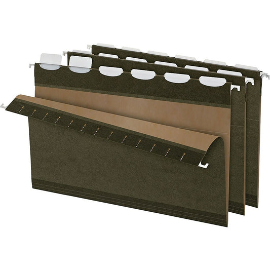 Chemises suspendues Pendaflex renforcées Ready-Tab Standard vertes - Format légal - Paquet de 25