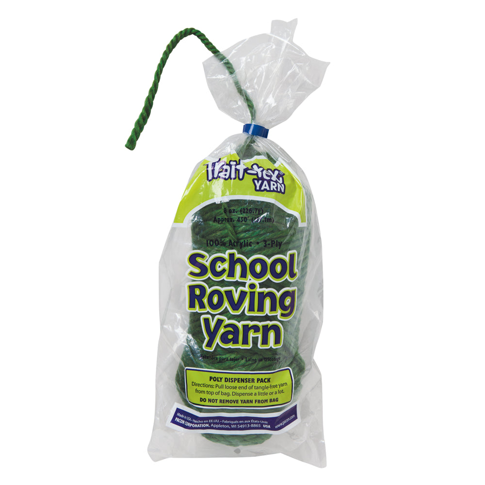 Écheveau de fil à tricoter Pacon Trait-tex 3 brins, vert foncé, 227 g, 137,16 m