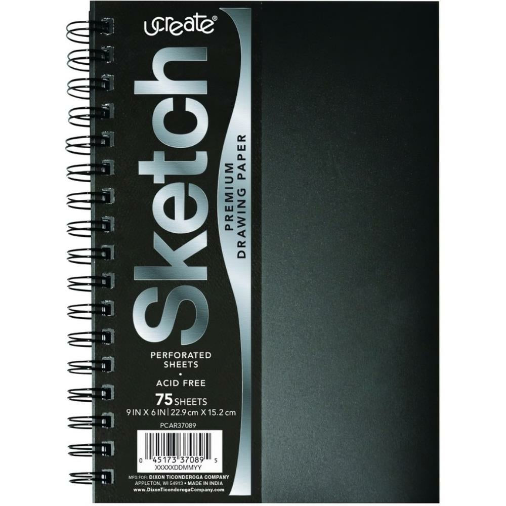 Carnet de croquis UCreate Poly Cover, épais, 23 x 15 cm, 75 feuilles