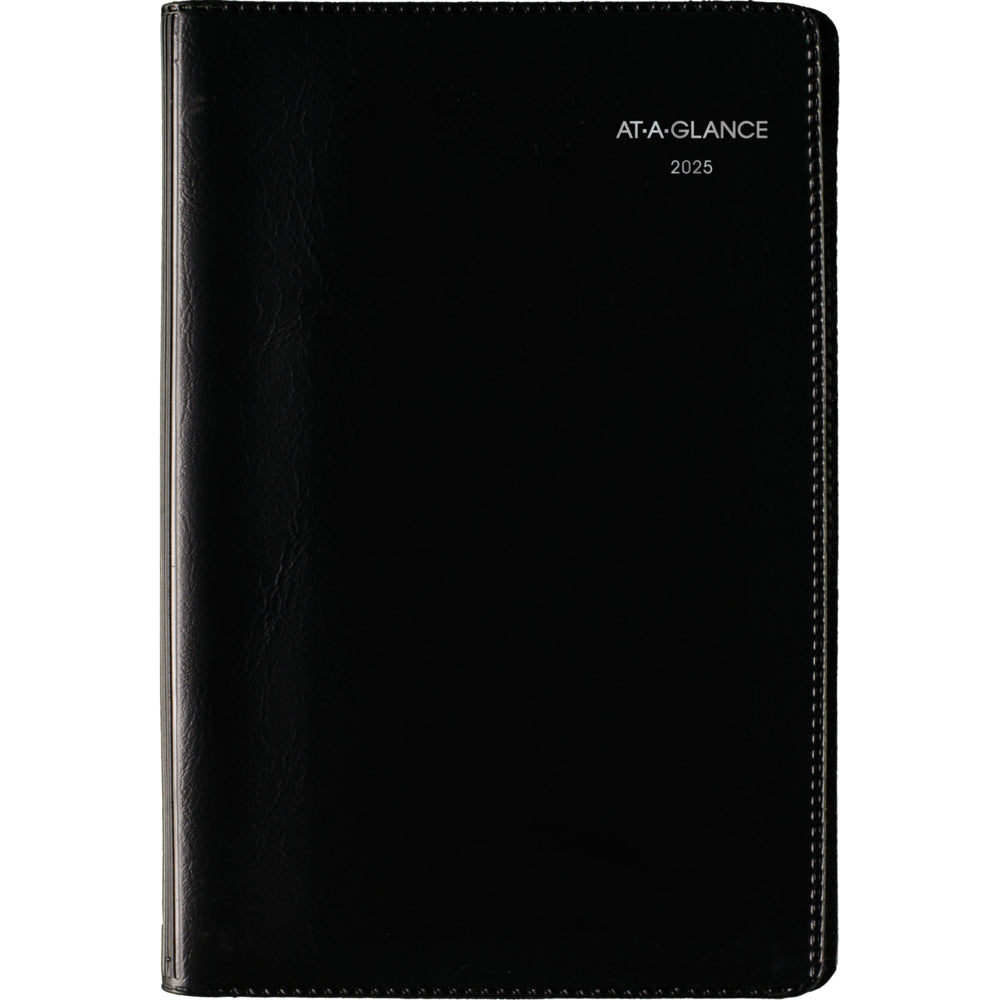 AT-A-GLANCE 2025 Weekly Appointment Book - 6" H x 3-3/4" W - Black - Bilingual