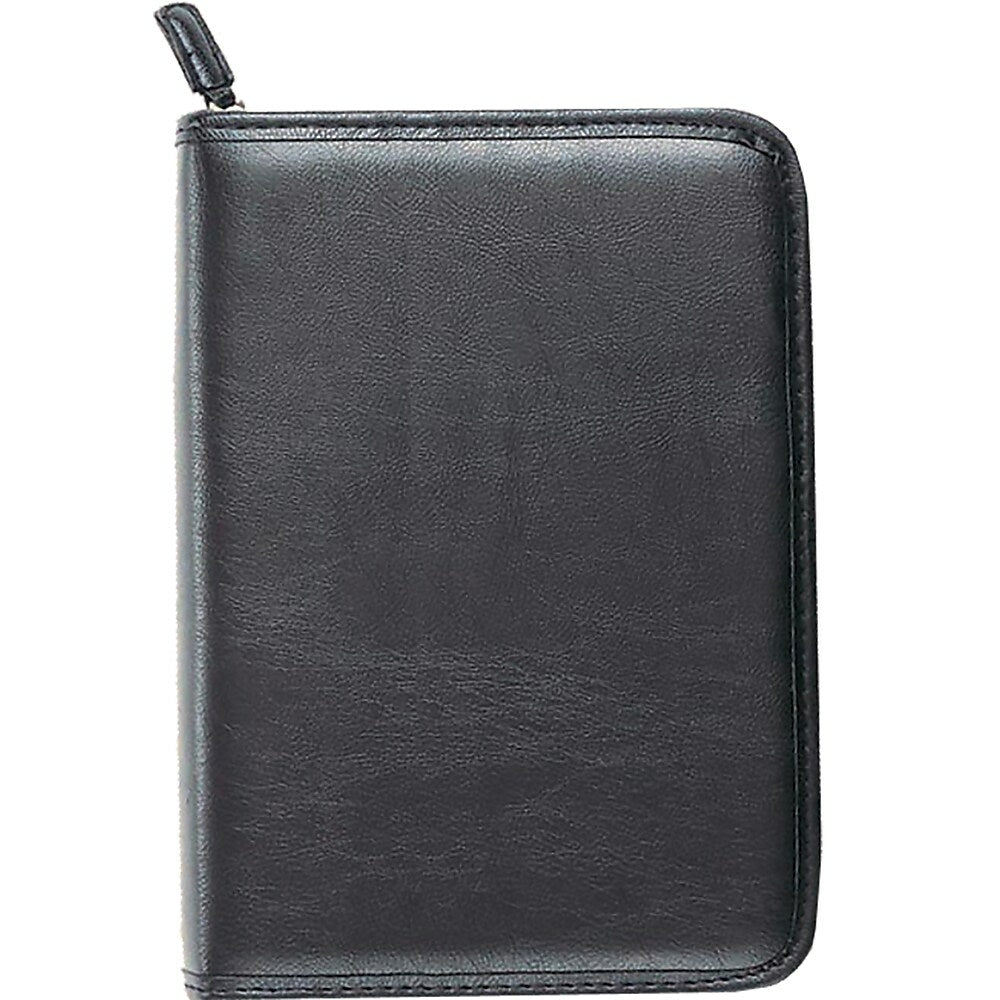 Agenda journalier rechargeable en vinyle Fresno non daté Day-Timer - Noir - Bureau - 5-1/2" x 8-1/2" - Bilingue