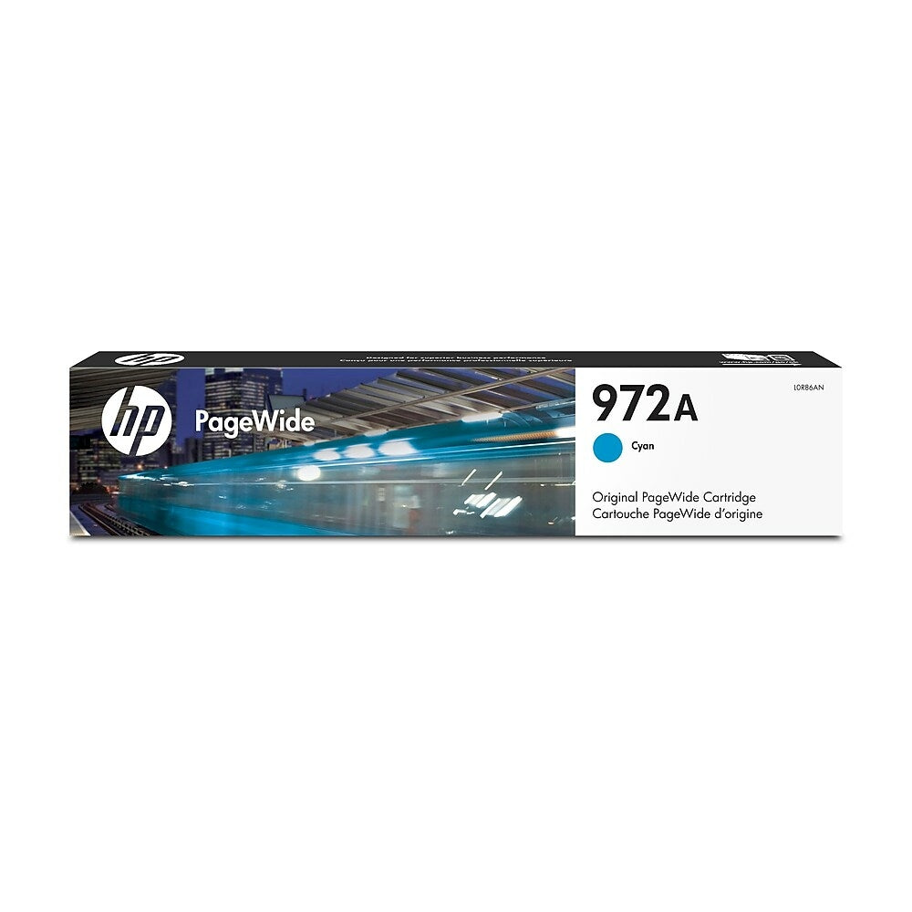 HP 972A Cyan Original PageWide Ink Cartridge (L0R86AN)