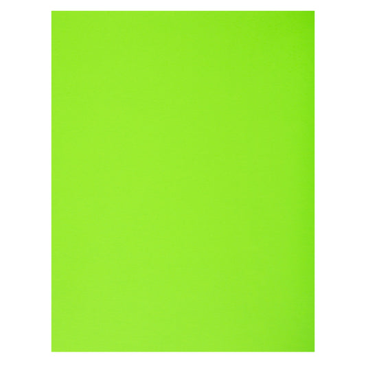 Carton Bristol North American Paper Inc. - 22" x 28" - 3 plis - Vert fluo - Paquet de 50