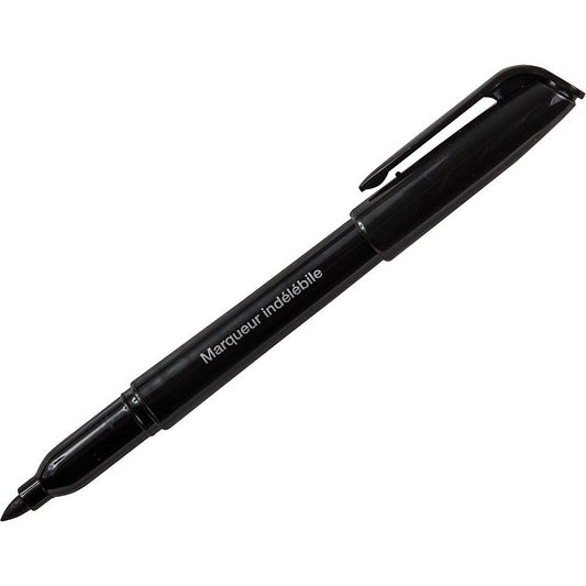 Staples Permanent Markers - Fine Tip - Black - 12 Pack