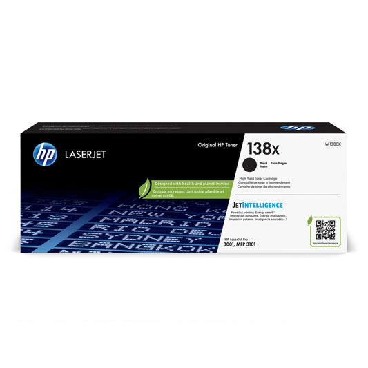 HP 138X LaserJet Toner Cartridge - High Yield - Black