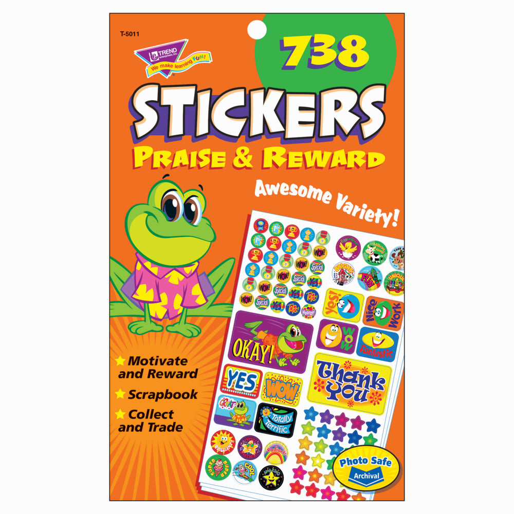 Trend Enterprises Praise & Reward Sticker Pad - 738 Pack