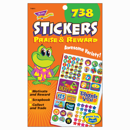 Trend Enterprises Praise & Reward Sticker Pad - 738 Pack