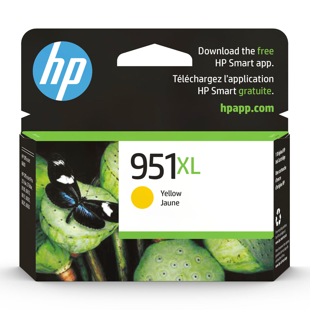 Cartouche d'encre jaune HP 951XL haute capacité d'origine (CN048AN)
