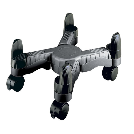 Support tour pour processeur mobile DAC MP-64-BLK, style ciseaux, avec roulettes - Noir