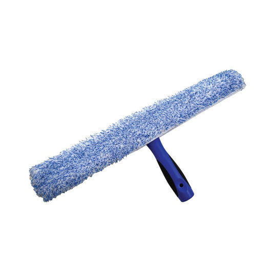 Globe Commercial 14" T-Bar and Microfiber Washing Sleeve Combo - Black/Blue