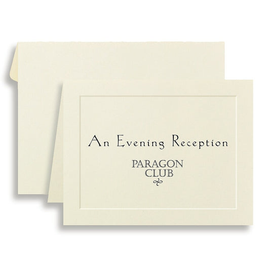 St. James Note Cards with Envelopes - 4-1/4" x 5-1/2" - Laser/Inkjet Printable - Traditional Emboss -  Ivory - 40 Pack