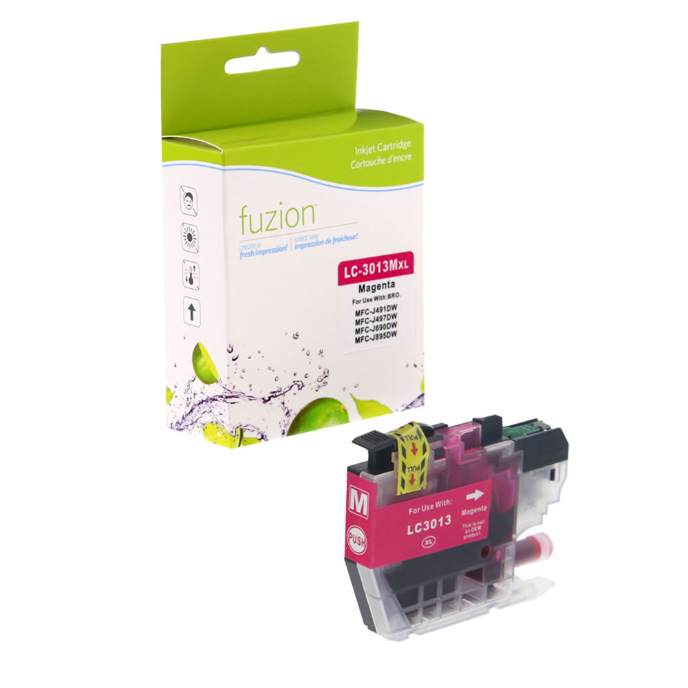 Cartouches d'encre compatibles Fuzion Brother LC3013M – Rendement standard – Magenta