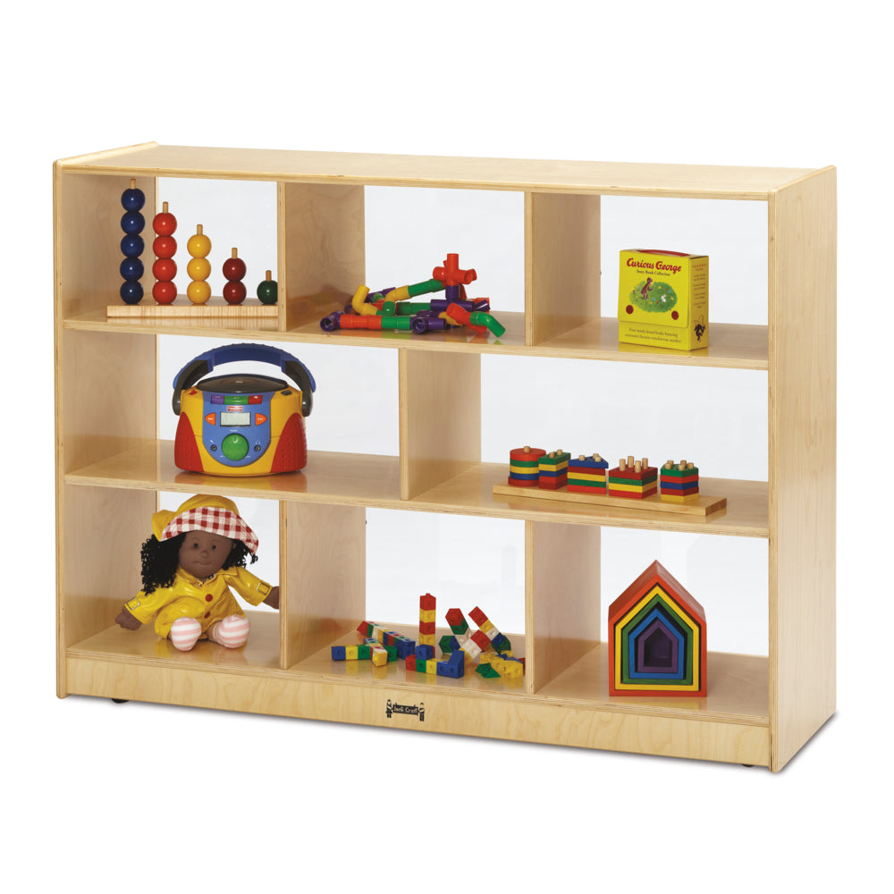 Jonti-Craft Super-Sized Single Mobile Storage Unit - See-Thru Back