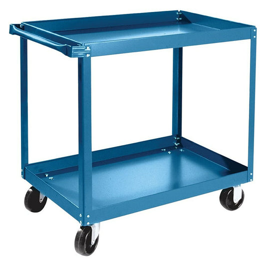 Kleton Knocked-Down Shelf Carts, 2 Shelves, 5" Polyolefin Casters, 24"W. x 36"D. x 36"H.