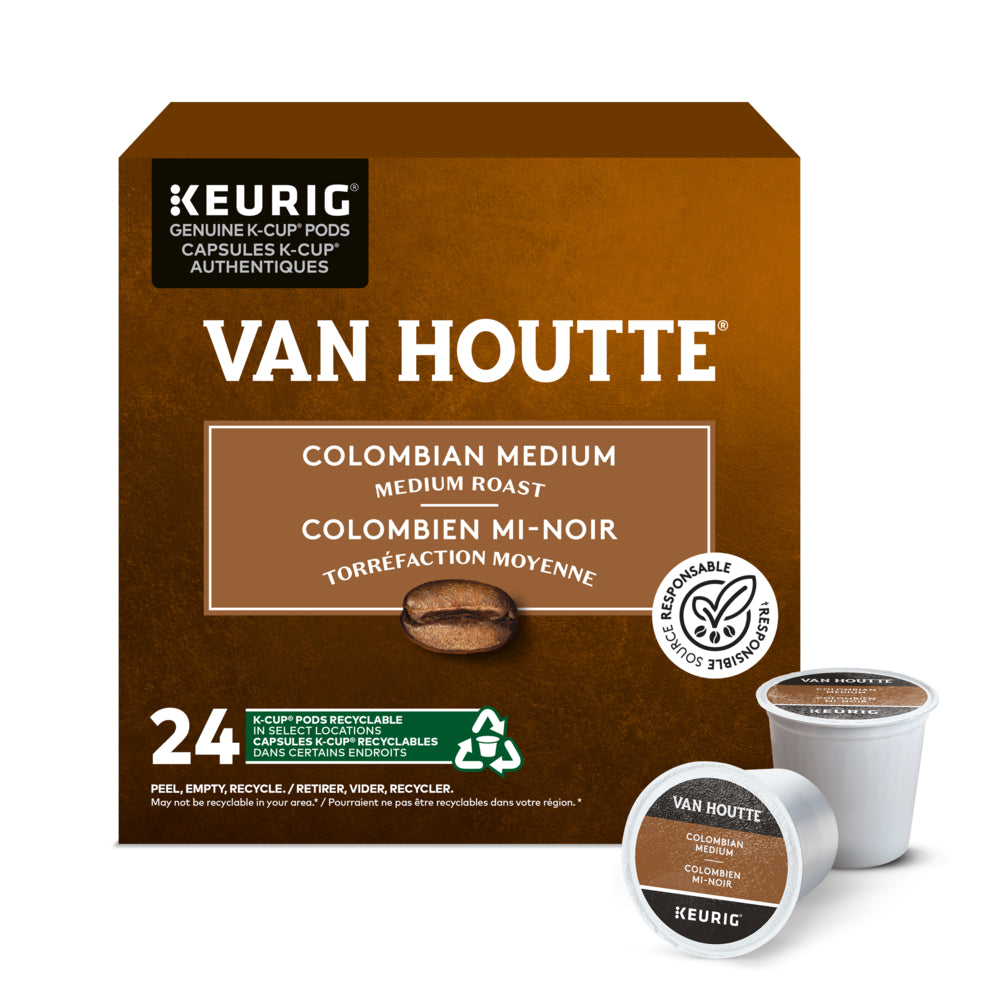 Café colombien Van Houtte à torréfaction moyenne (K-Cup) - Paquet de 24