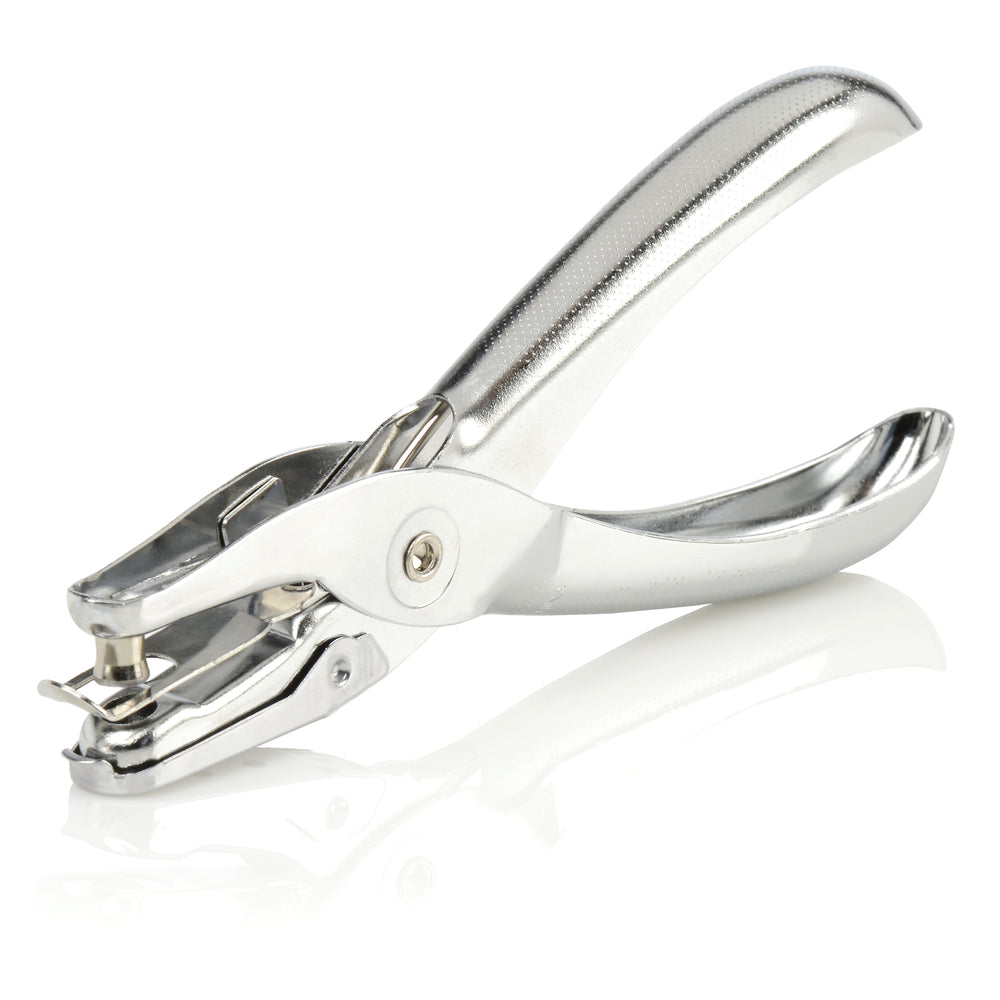 Swingline 1-Hole Punch - 5 Sheet Capacity - 1/4" Hole Size - Silver