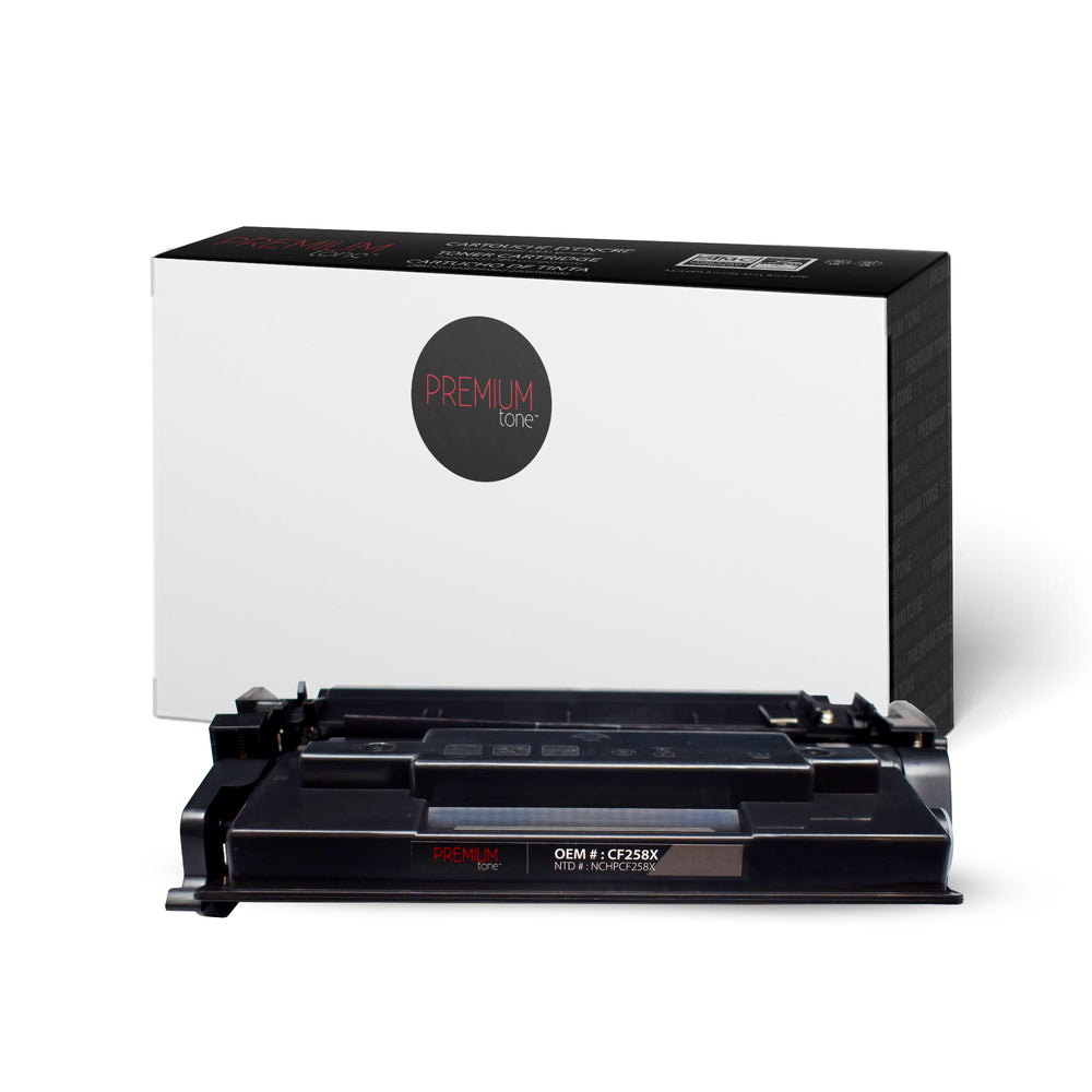 Cartouche de toner noir haute capacité compatible HP CF258X Premium Tone