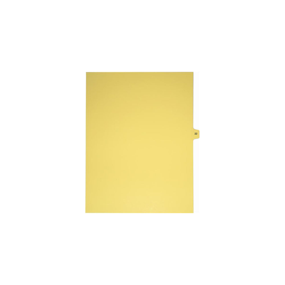 Onglets numériques Sterling Singles, n° 22, chamois, format lettre, coupe 1/15, paquet de 25