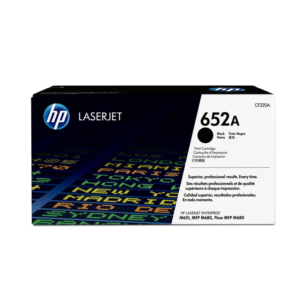 Cartouche de toner noir d'origine HP 652A LaserJet (CF320A)