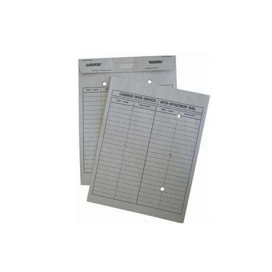 Supremex Inter-Tac Reusable Adhesive Patch Inter-Departmental Envelopes - 32lb. - 10" x 13" - Natural - 25 Pack