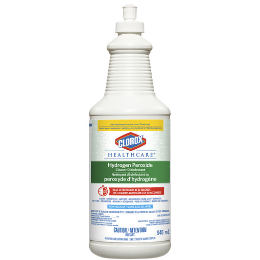 Nettoyant désinfectant au peroxyde d'hydrogène Clorox Healthcare à bouchon rétractable - 946 ml