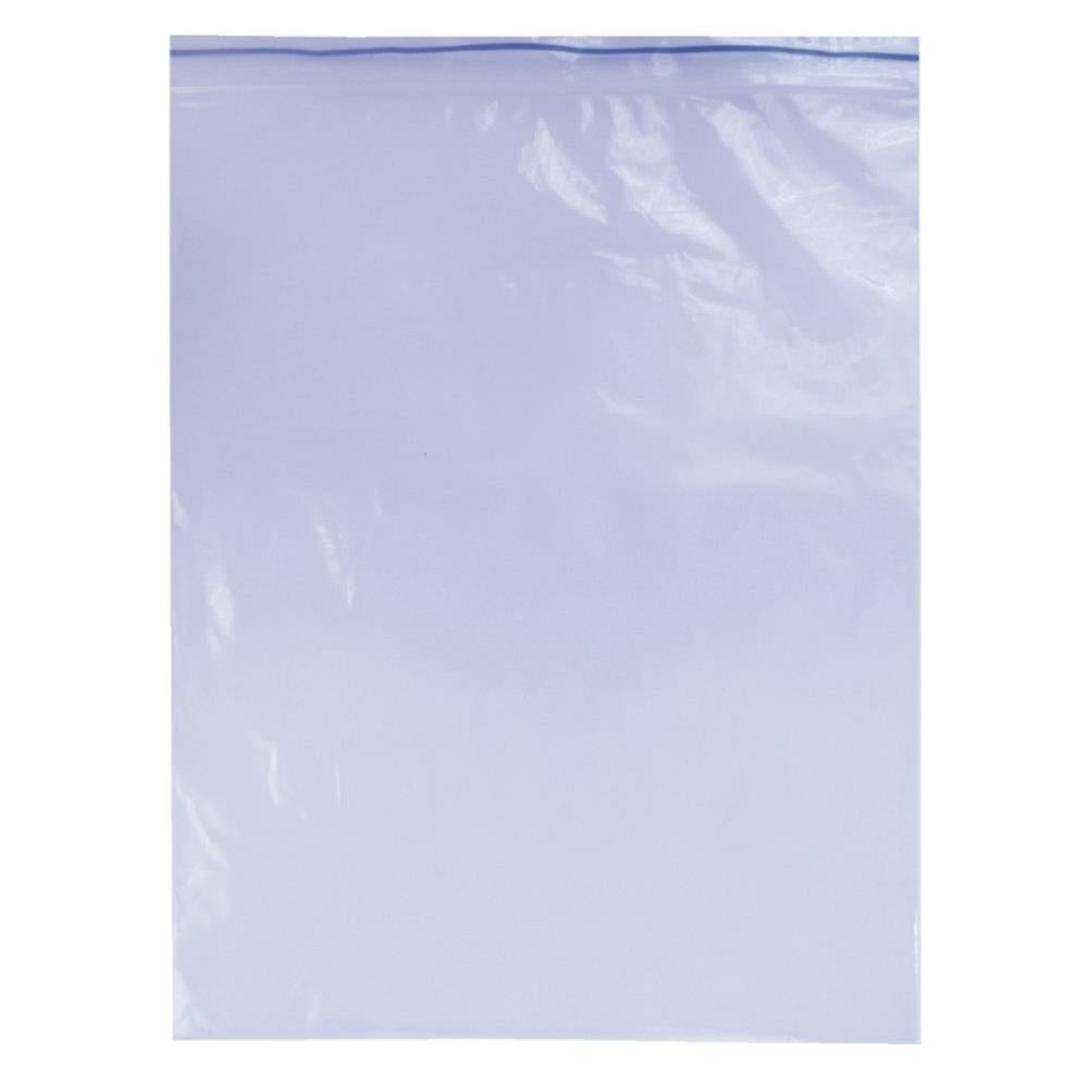 Sachet refermable SPC en polyéthylène avec trou de suspension - 2 mil - 10" x 12" - Bloc blanc - Paquet de 1 000