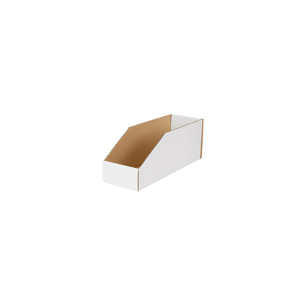 Crownhill Corrugated Part Bins - White - 5-3/4" x 3-5/8" x 4-1/8" - 50 Pack