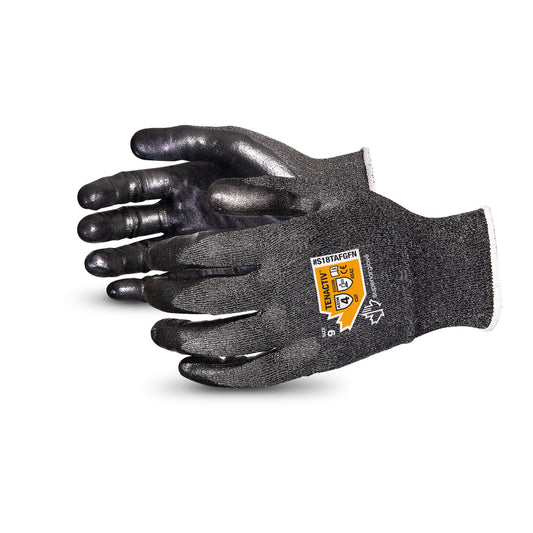 Gants TenActiv calibre 18 de qualité supérieure avec paumes en mousse de nitrile - Taille 9