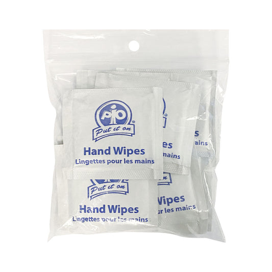 Wasip Moist Towelettes - Handwipe Ziplock Bags - 12 Pack