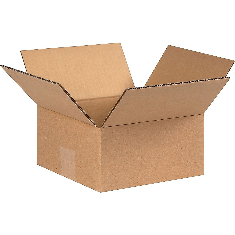 Gerrity Corrugated Boxes - 9" L x 9" W x 6" H - 25 Pack