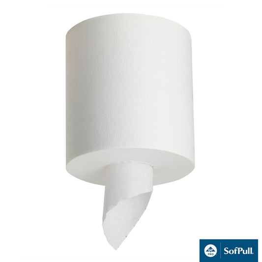 Essuie-tout Georgia-Pacific Sofpull Centerpull Premium 1 épaisseur – Blanc – Paquet de 6