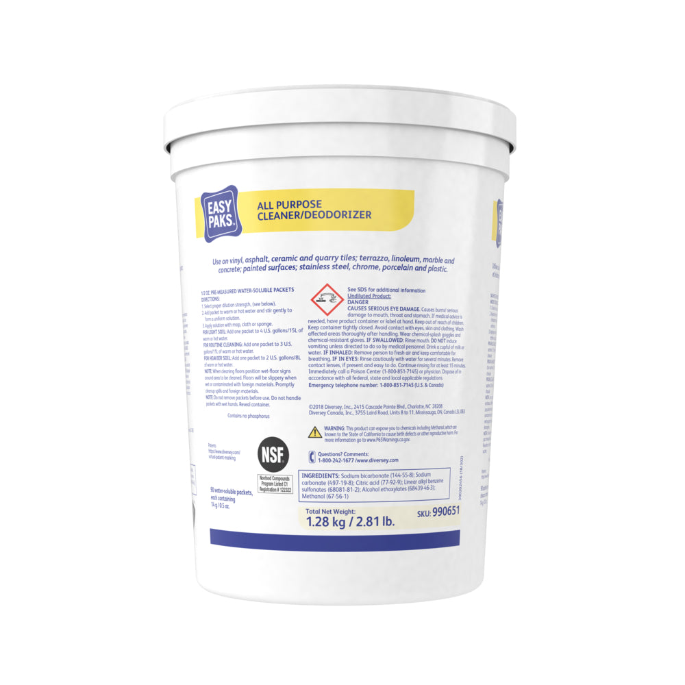 Diversey Easy Paks All Purpose Cleaner/Deodorizer - 180 Pack