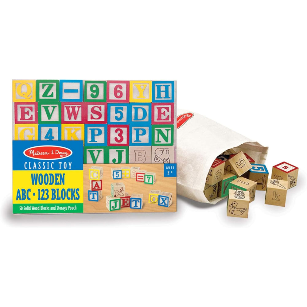 Melissa &amp; Doug ABC en bois/123 blocs
