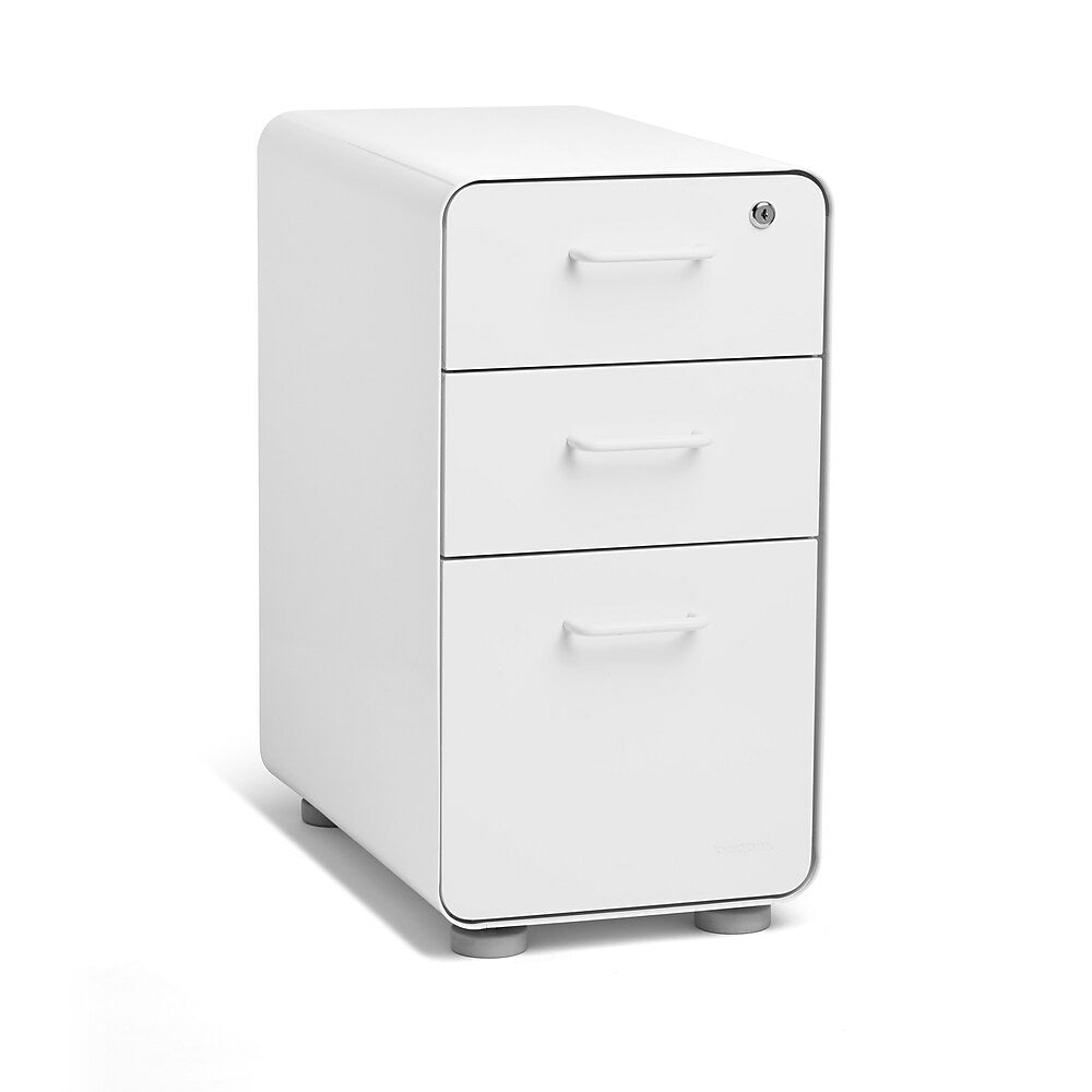 Classeur Poppin Stow Slim 3 tiroirs - Blanc