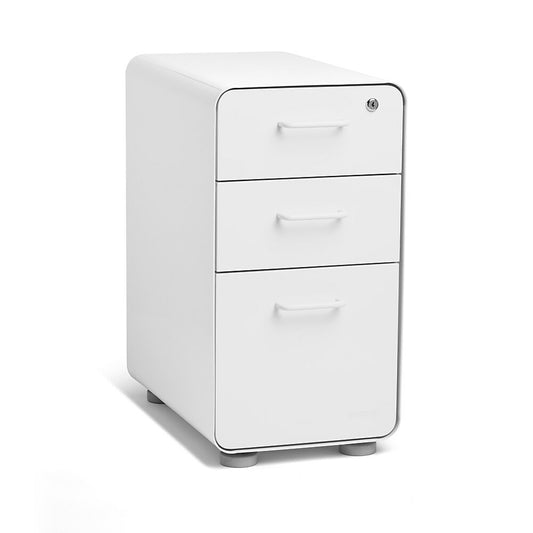 Poppin Stow Slim 3-Drawer File Cabinet - White