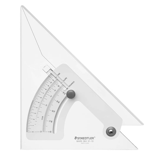 STAEDTLER Adjustable Triangle Ruler with Slope and Rise - 10"
