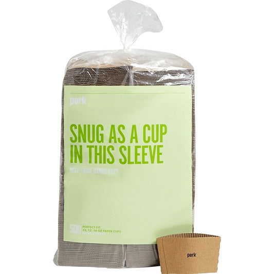 Perk Paper Hot Cup Sleeve - Brown - 500 Pack