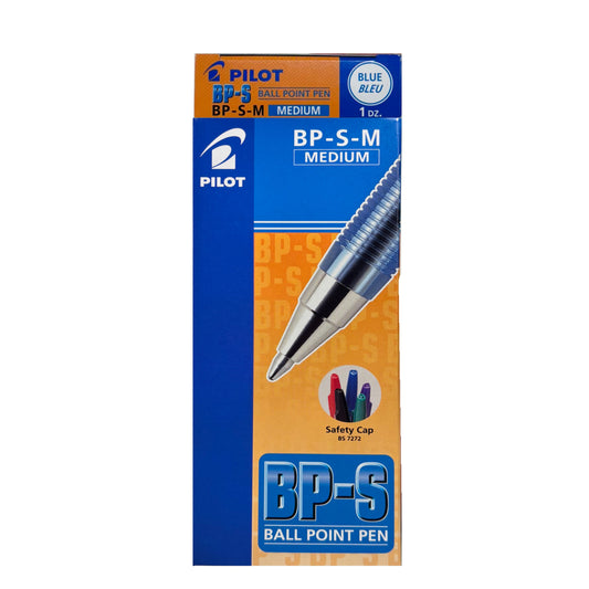 Pilot BPS Ballpoint Pens - Medium Point - 1.0 mm - Blue - 12 Pack