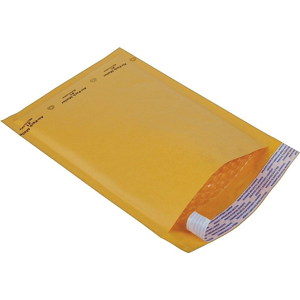 Staples Professional Kraft Bubble Mailer Envelope #1 - 7-1/4" L x 12" W - Pull-Tab Strip - 100 Pack