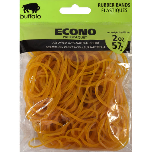 Buffalo Crepe Rubber Bands - Assorted Sizes - 2 oz (57 g)