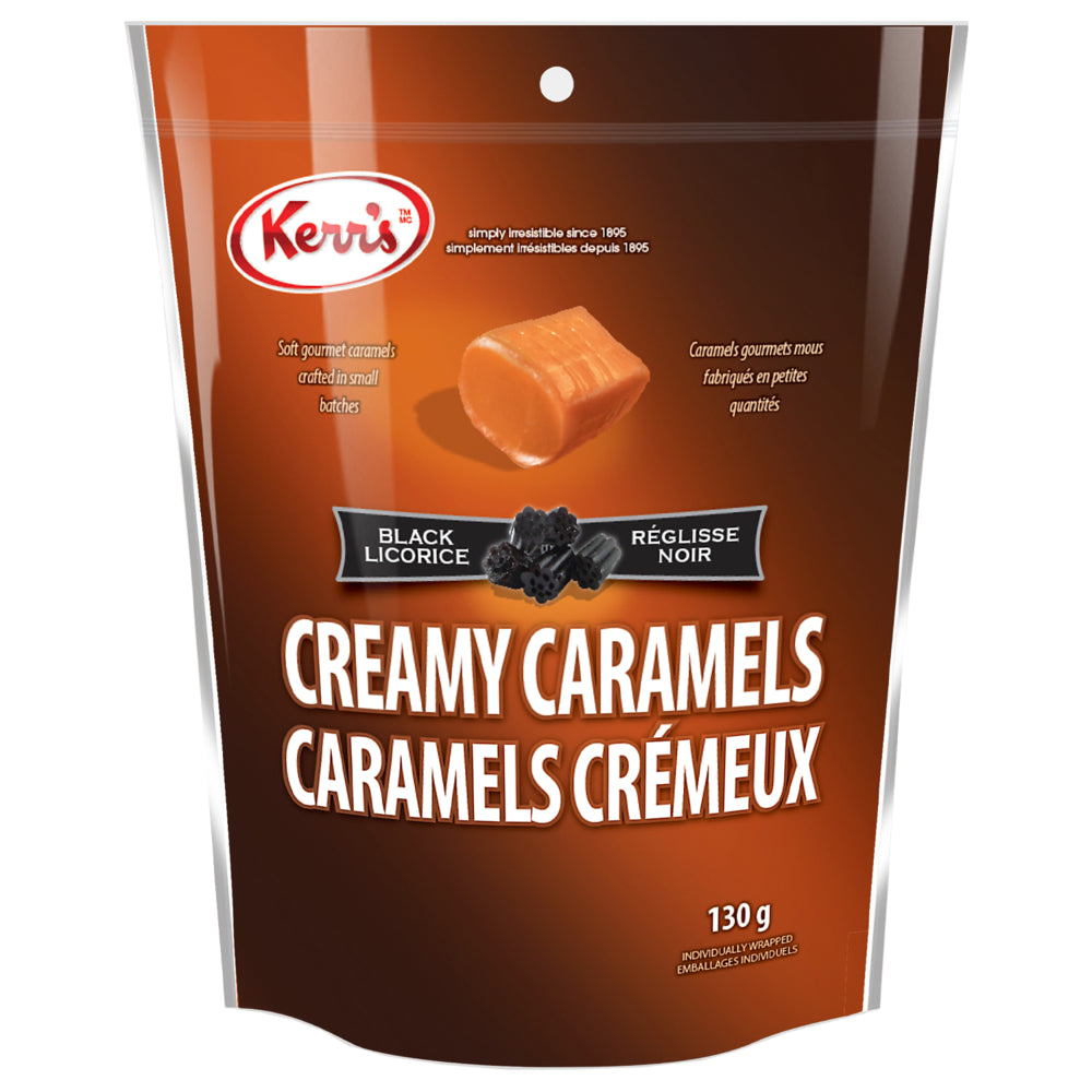 Kerr's Creamy Caramels - Black Licorice - 130g